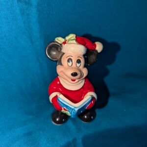 Small vintage Christmas Caroler Mickey Mouse figurine from Japan